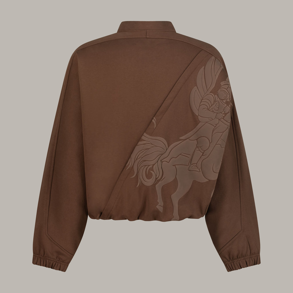 Oversized Quarter-Zip Fleece Sweatshirt