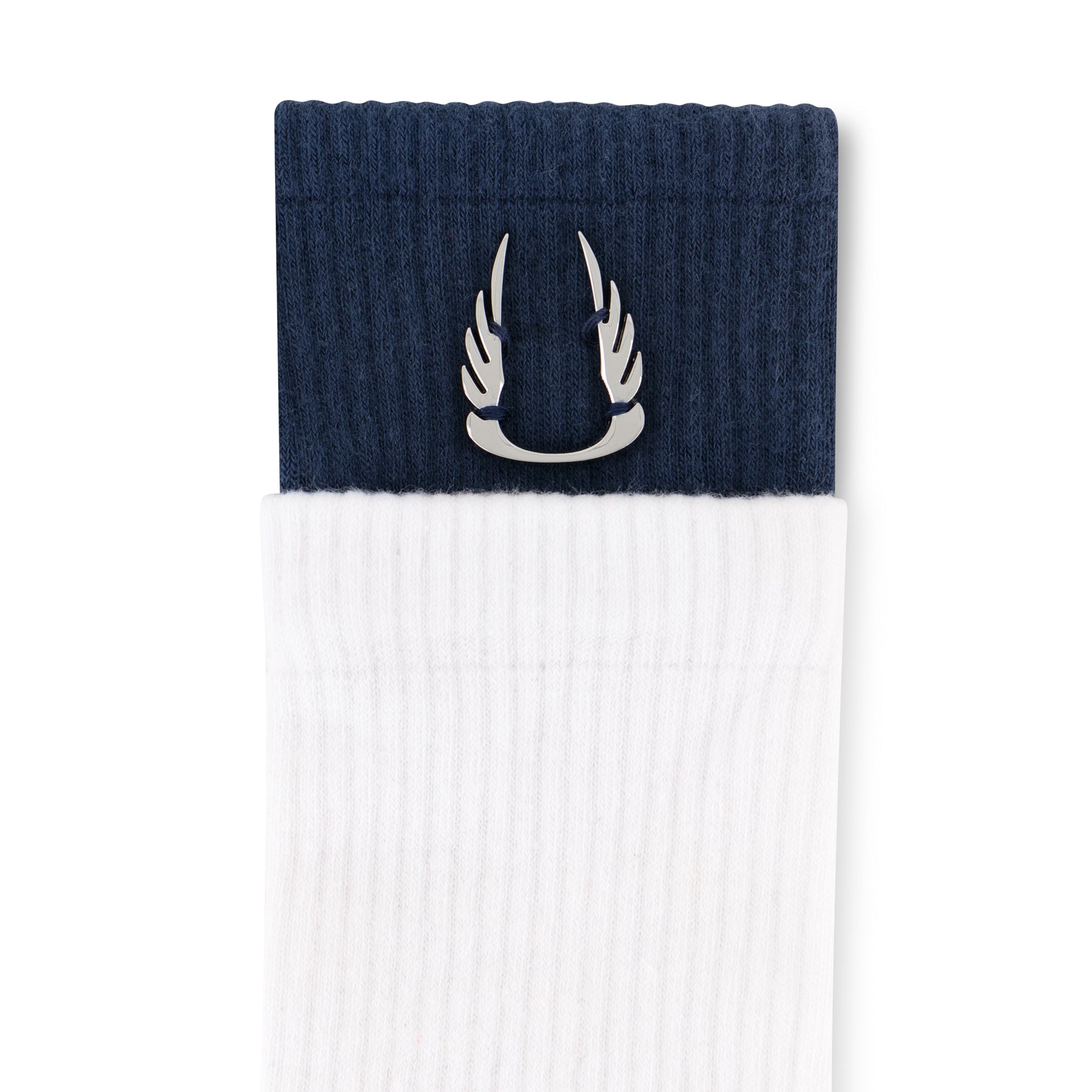 White with Blue Trim