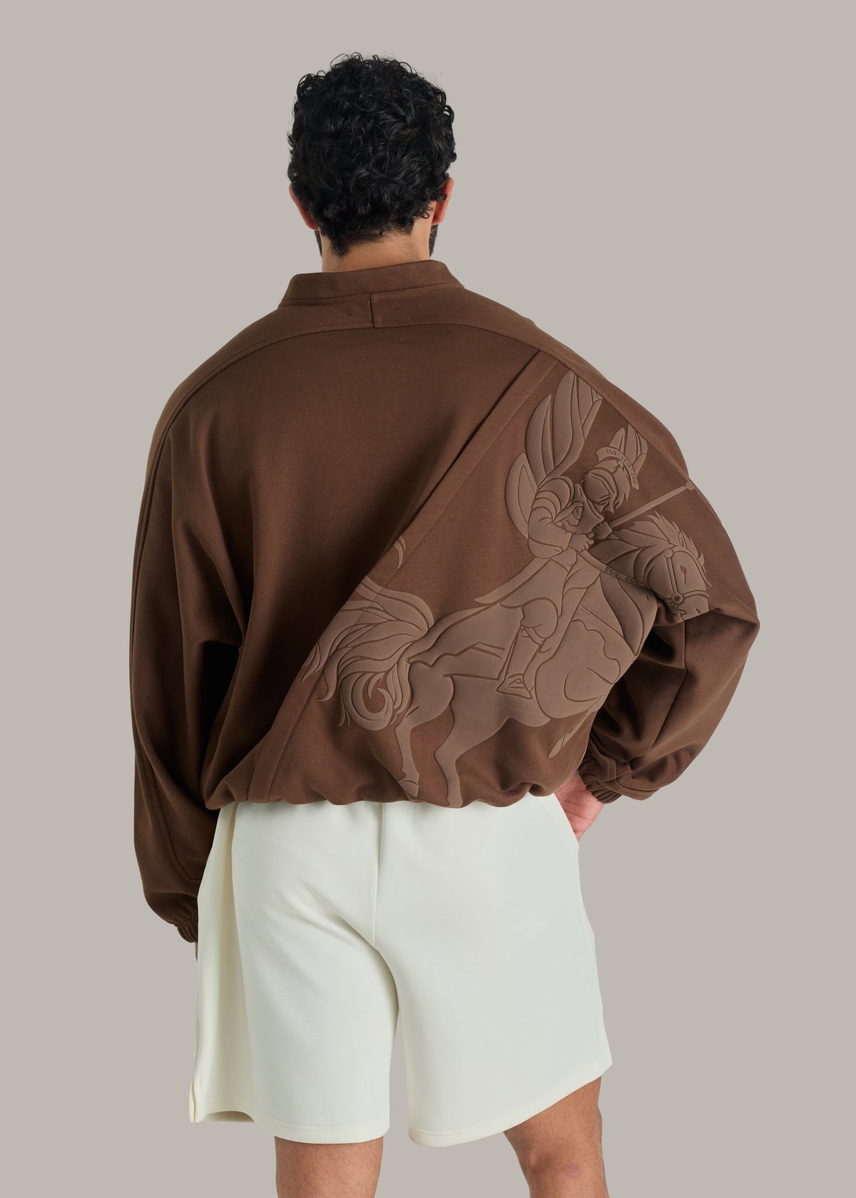 Oversized Quarter-Zip Fleece Sweatshirt