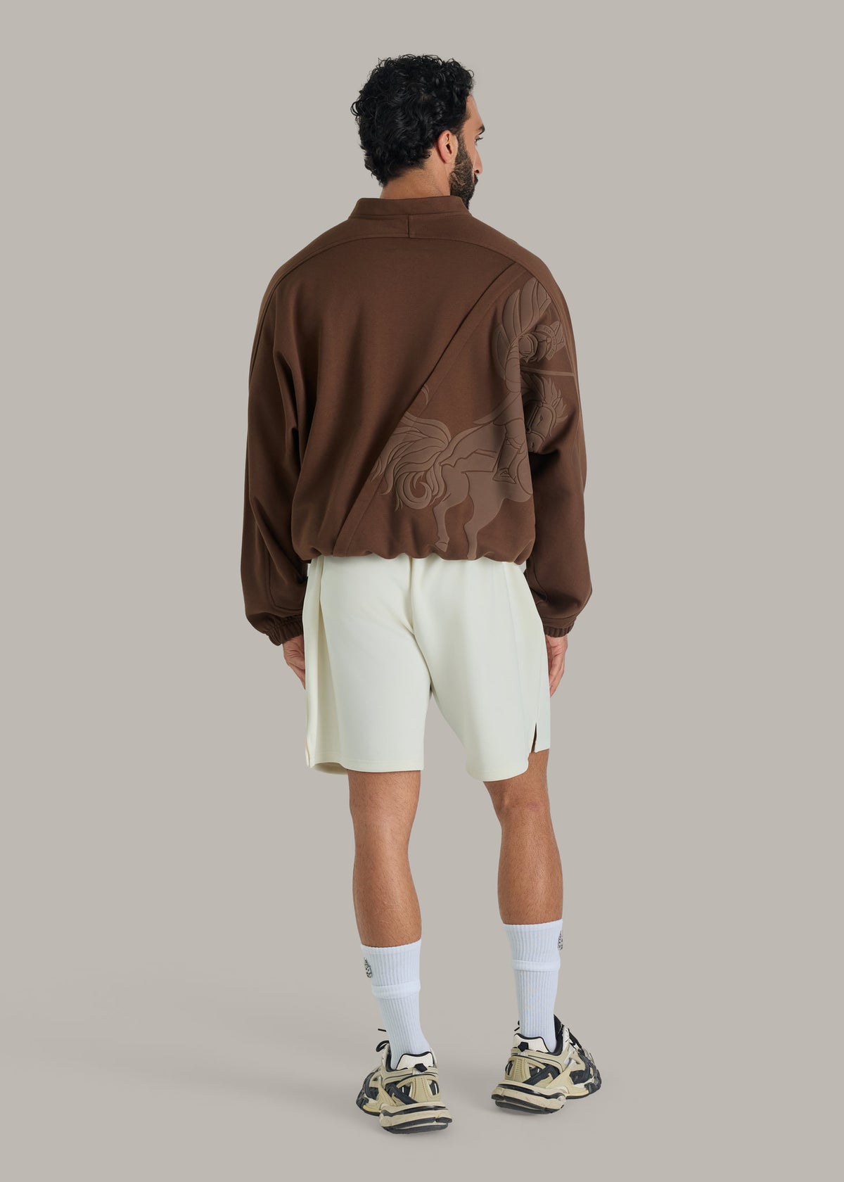 Oversized Quarter-Zip Fleece Sweatshirt