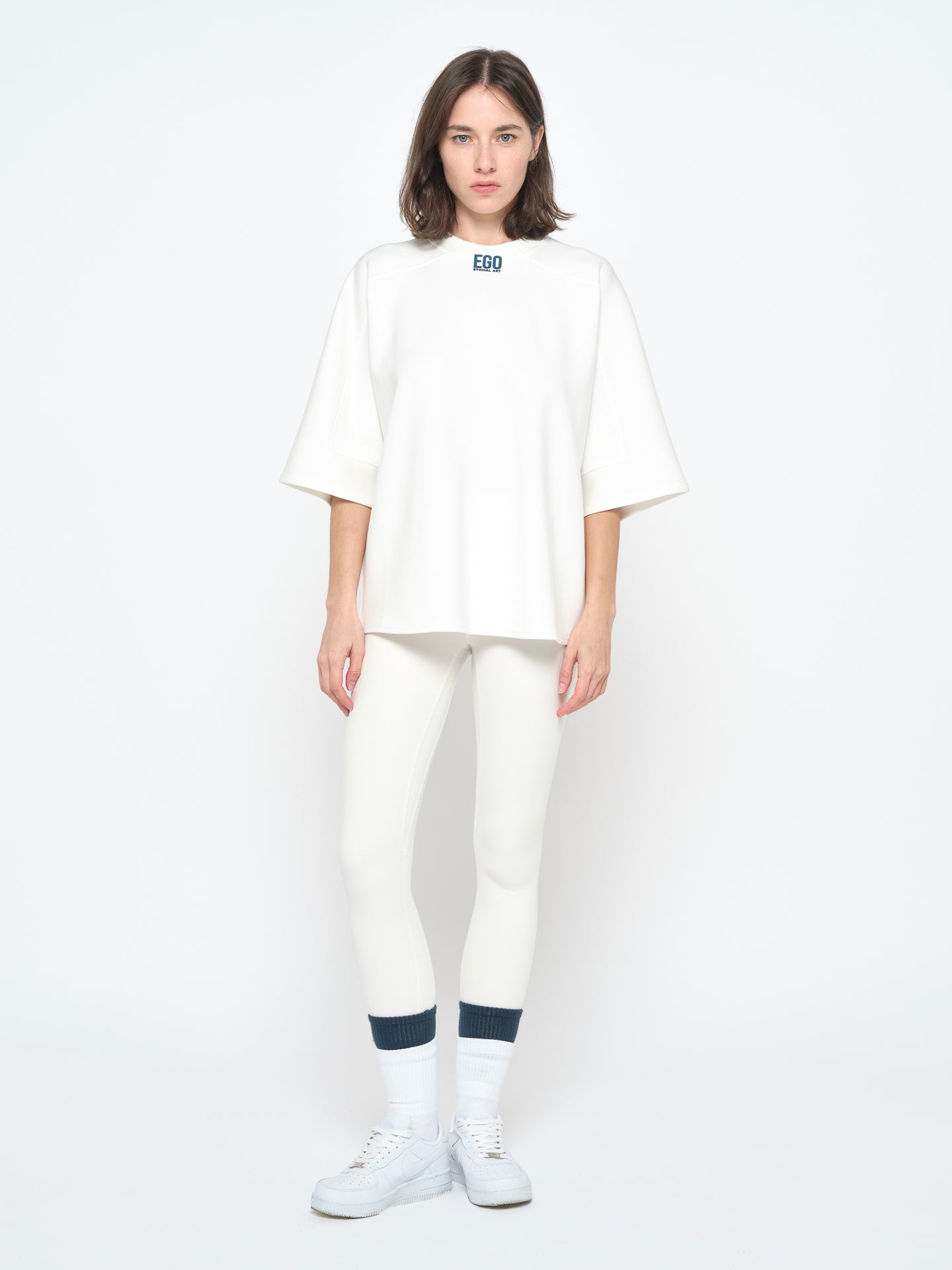 Off White with Blue
