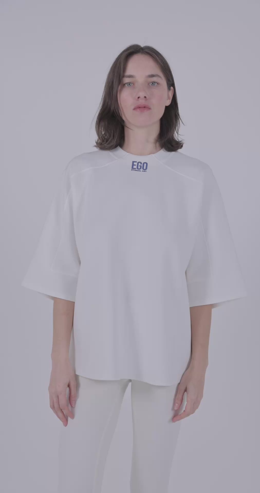 Off White with Blue